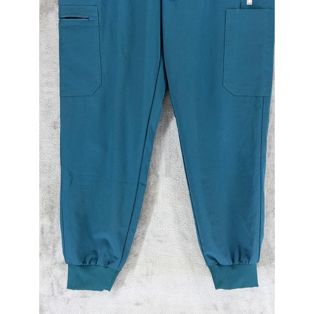 FIGS Zamora Jogger Scrub Pants Teal Blue Medical Uniform 1001100 Mens Small